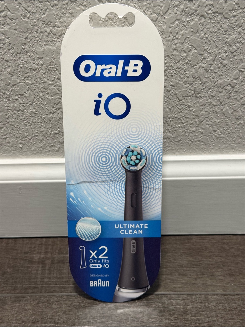 Oral-B iO Ultimate Clean Replacement Brush Heads- Black 2 Pack Designed By Braun